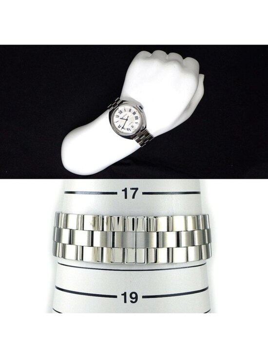 Cartier Watch Cles Silver Guilloche Dial Roman Index Date  display picture 1